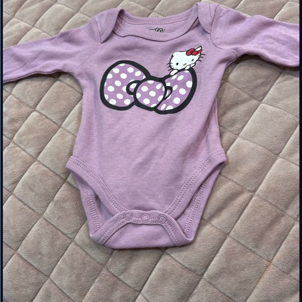 Hello Kitty Purple Polka Dot Bow Bodysuit